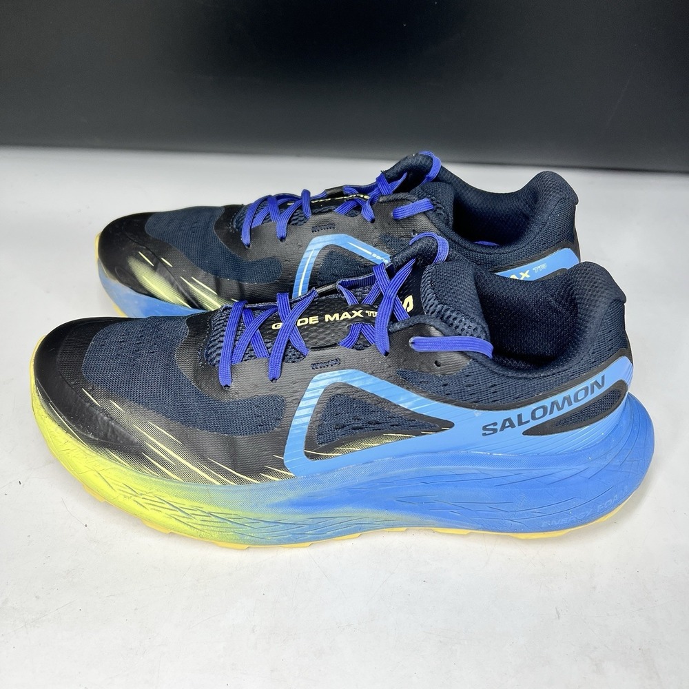 Salomon Glide Max TR Mens Blue Trail Running Shoes 470453 Size 10